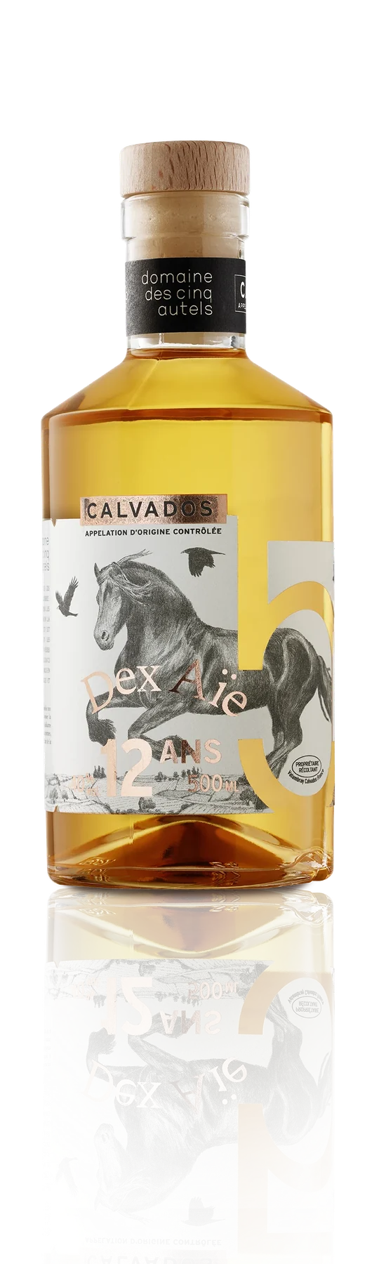 Carafe Calvados Dex Aïe 12 ans, Domaine des Cinq Autels