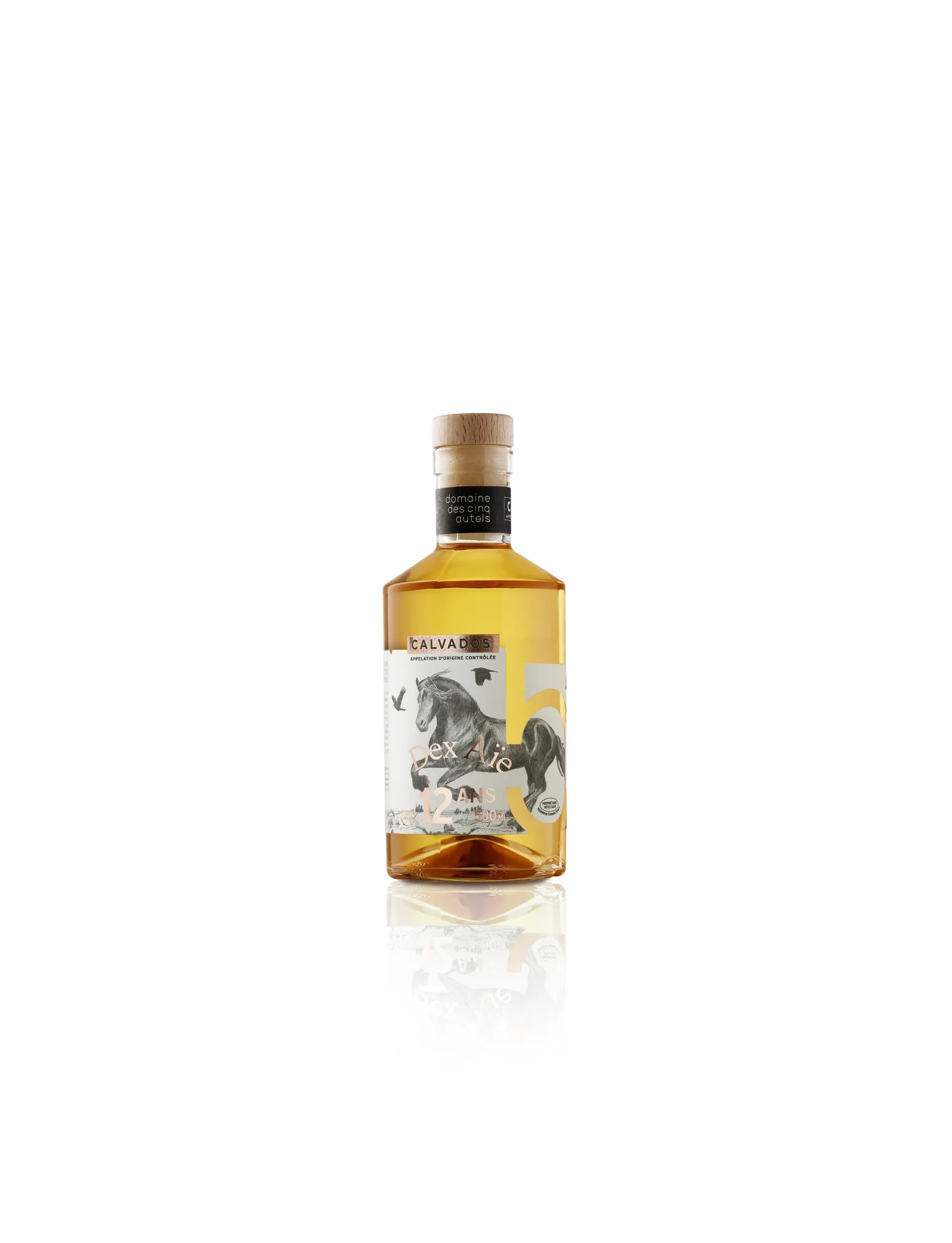 Garrafa de Calvados Dex Aïe 12 años, Domaine des Cinq Autels