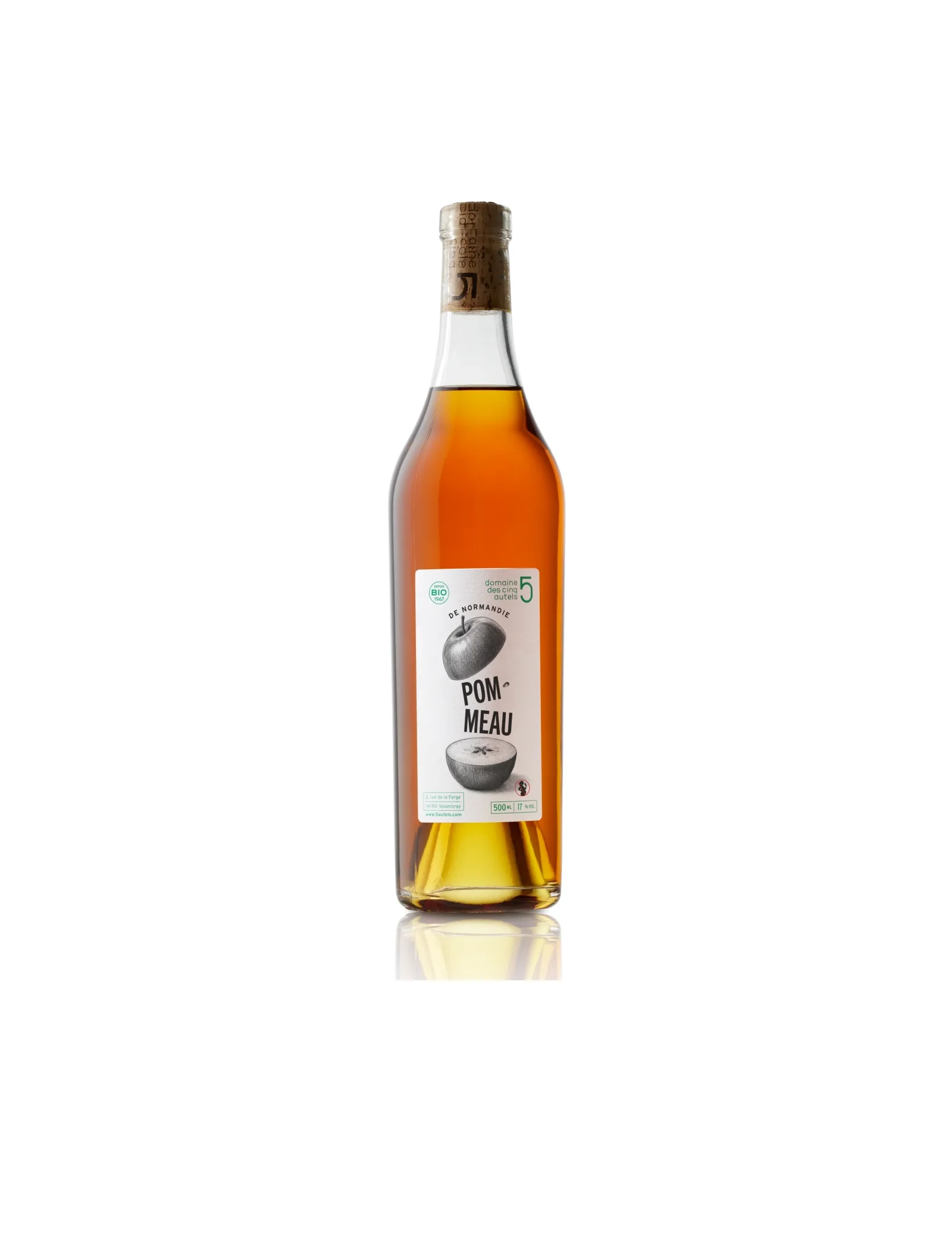 Botella de Pommeau de Normandie, Domaine des Cinq Autels